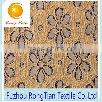 100 polyester fashion flower lace fabric for sofa fabric