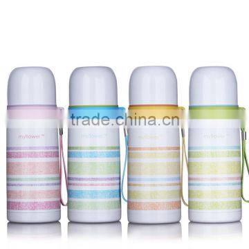 oem diller leakproof portable rainbow pinstripe stainless steel flask