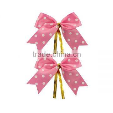 pre made mini satin ribbon bow for packing