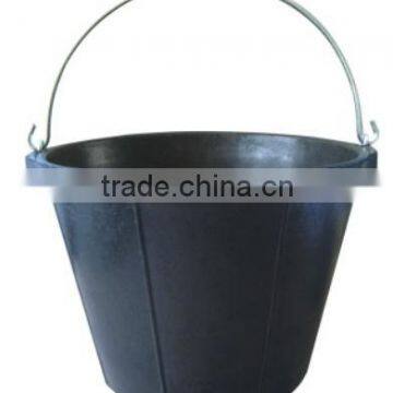 10L construction rubber bucket with metal handle,REACH