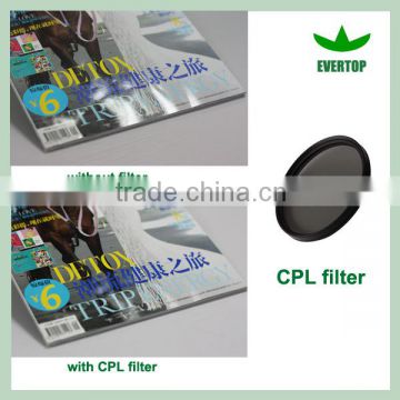 TS-CPL Wholesale camera CPL filter,camera lens CPL filter,multi-coating Polarize filter