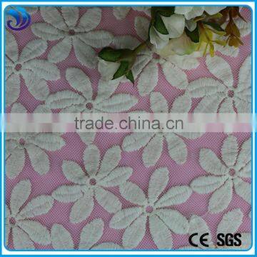 Top Quality Nylon Net Mesh Cotton Embroidery Fancy Flower Embroidery Fabric photo-2