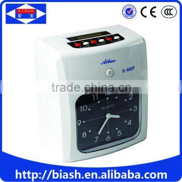 card punch data time stamp attendance machine for employee