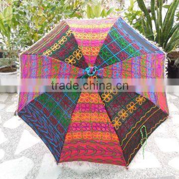 buy beautiful hand embroidered with sequians work sun umbrellas