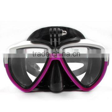 Diving Goggles Go Pro Mixture color Scuba Diving Mask Tempered Glasses For Go Pro Hero3 3+ 4 Xiaomi Yi Action Camera