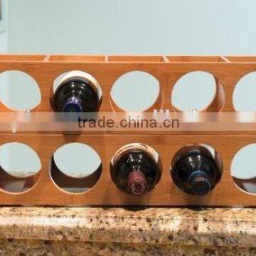 5 Bottle Bamboo Wine Rack photo-3
