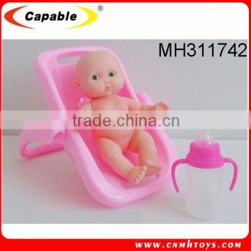 5" SOFT PLASTIC BABY DOLL TOY WITH ACCESSORIES