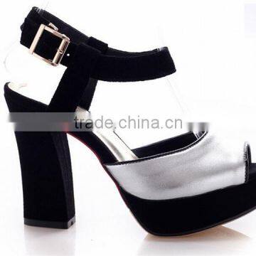 OS13 platform block high heel modern straps girl fashion shoes with platform patent upper pu