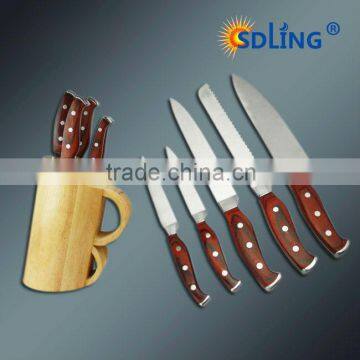 Various sizes stainless steel knife set on sales