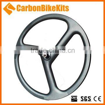 CBK T700 Lightweight Carbon Fiber 700C Road Track 3 Spoke Bicycle Wheel photo-2