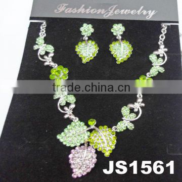 fashion leaves jewelry necklace set wholesales