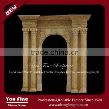 Natural Column Marble Door Surround For Sale