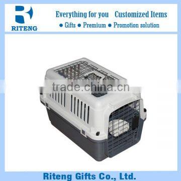 Plastic Two Doors Pet Dog Carrier Kennel Portable Crate Cage