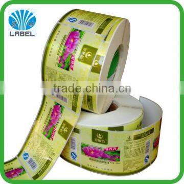 2015 newest best hot sell shampoo private label, transparent roll shampoo label printing