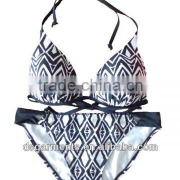 SEXY WESTERN white and black victoria secrectgeometric figure swimwear bikini