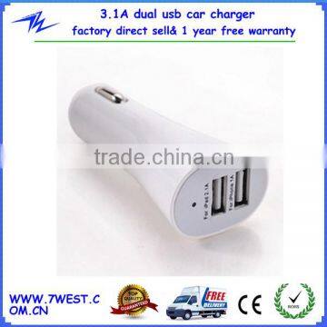 3100mA High Efficiency Dual Usb Car Charger with Custom Logo