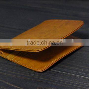 Short Wallet,Vegetable Tanned Leather Wallet Of Male and Female