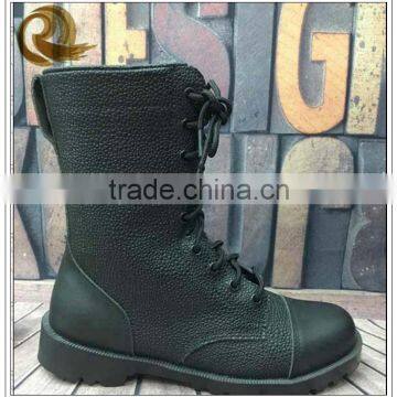 Hot sale black leather army military combat tactical boots for man