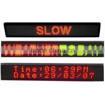 7*50 tri-color pixel English indoor led sign