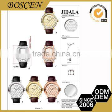 High-End Custom Printing Logo Cheapest Stainless Steel Back Water Resistant Led Watch