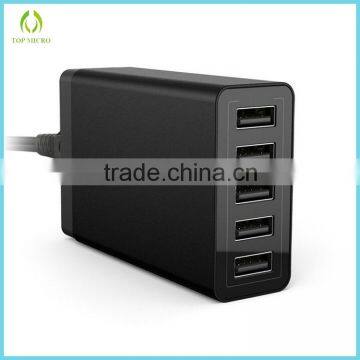 2016 Wholesales With 1.6M Power Cable 6A/8A Multiple 5-Port USB Travel Wall Charger photo-2
