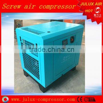 7.5kw 10hp Screw Type and Oil-less Lubrication Style screw air compressor