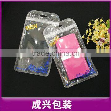 Clear Plastic Zipper Bag Within Printing Flower/cell Phone Mobile Case Packaging Sleeve/transparent Poly Bag photo-3