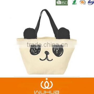 2015 spring WUHUA fashionable promotional canvas womens shopping bag