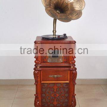 2016 Retro USB Phonograph Player Modern Gramophone with Bluetooth