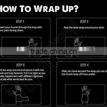 WRIST WRAPS Black With Blue Lines photo-4