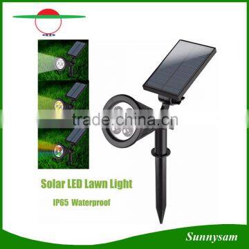 Solar Powe LED Garden Lights IP44 Waterproof Outdoor Garden Spot Lights Spike Lawn Lamp Landscape Lighting Spotlight