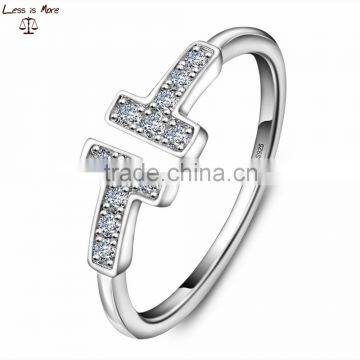 Daily wear cz stamp 925 sterling silver ring