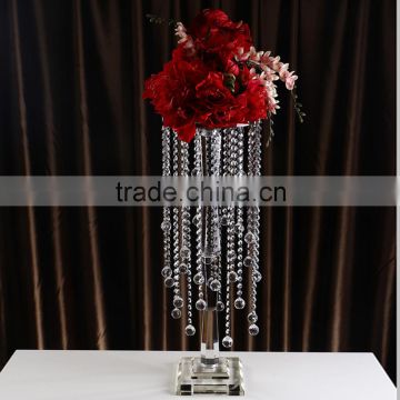 beautiful fashion tall modern crystal glass flower stand designs