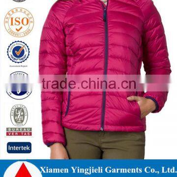 Custom made low MOQ ultralight winter warm down jackets on sale