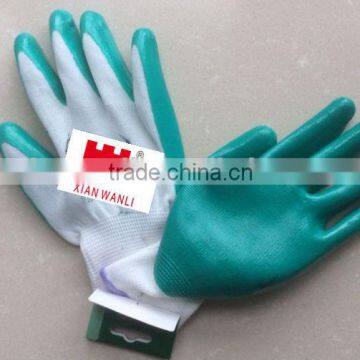 Favorites Compare SRSAFETY 13G seamless polyester liner coated nitrile labor glove