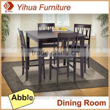 Hot Sale Yihua ABBIE Wooden Counter Dining Table And Counter Height Chair