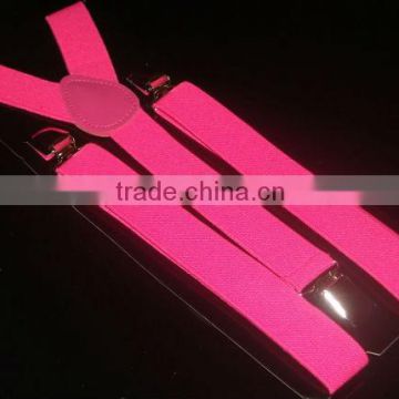 Neon Pink UV Adjustable Suspenders