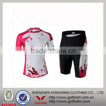 Full sublimation womens pink cycling wear