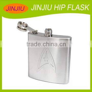 7oz stainless steel engraved hip flask metal flask