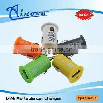 portable single usb car charger 5V 1A