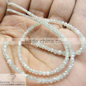 LOOSE DIAMOND FACETED BEADS NECKLACE STRAND