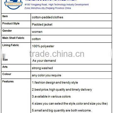 Women Hot Customized Hottest Style Padded Warm Winter Coat photo-3