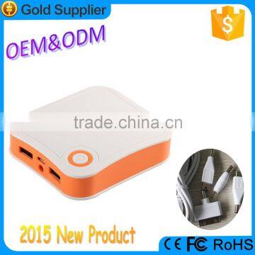 Best quality two usb output 13000mah portable power bank