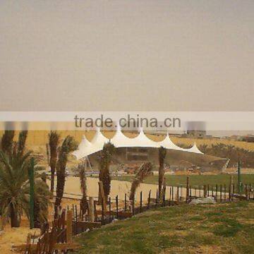 Typhoon Resistance Ryadh Stadium PVC Coated Tensiled Fabric Architecture Awning By Textile Architecture Company photo-3