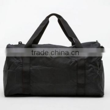 Water-resistant black Medium canvas Duffle bag