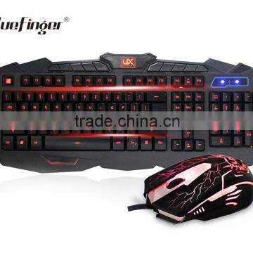 Custom Mac Keyboard and 2400DPI Adjustable USB backlit mouse