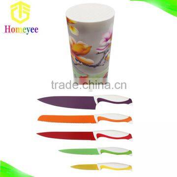 Free Combination 5pcs Knife Sets With 3D Picture Block