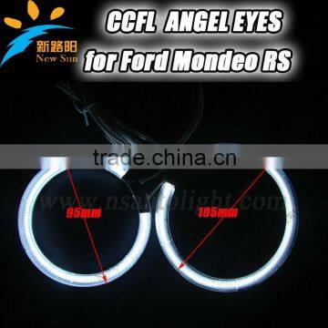 CCFL angel eyes ring 105mm& 95mm full circle halo ring bulbs 9-16V DC car head lamp for Mondeo RS