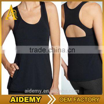 Good stretchy breathable fitness women sports tank tops organic yoga wear