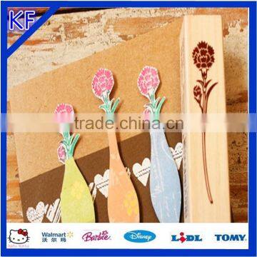 preety flower embossing wooden stamp